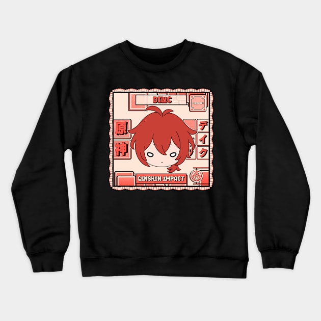 Diluc - Genshin Impact Crewneck Sweatshirt by InalZ